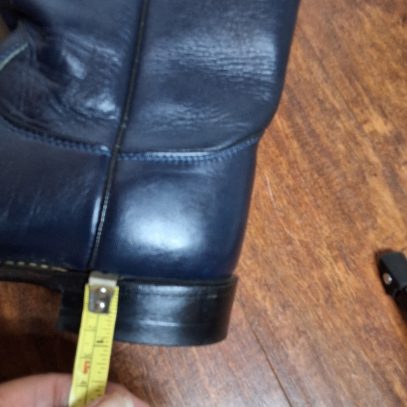 Roy Cooper Made In USA Blue Leather Cowboy Boots 6.5 - Picture 9 of 13